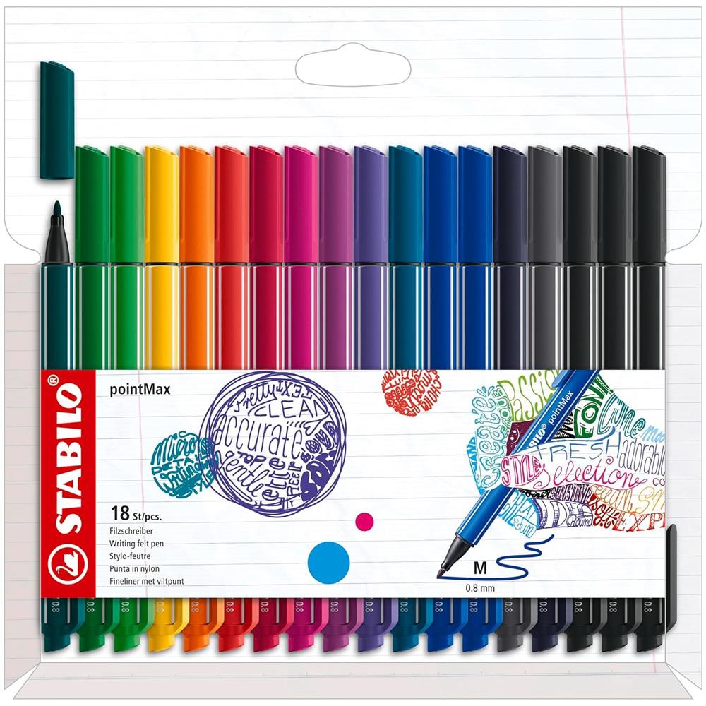 pointMax - Fineliner Premium - Astuccio da 18 - Colori assortiti - Foto 1