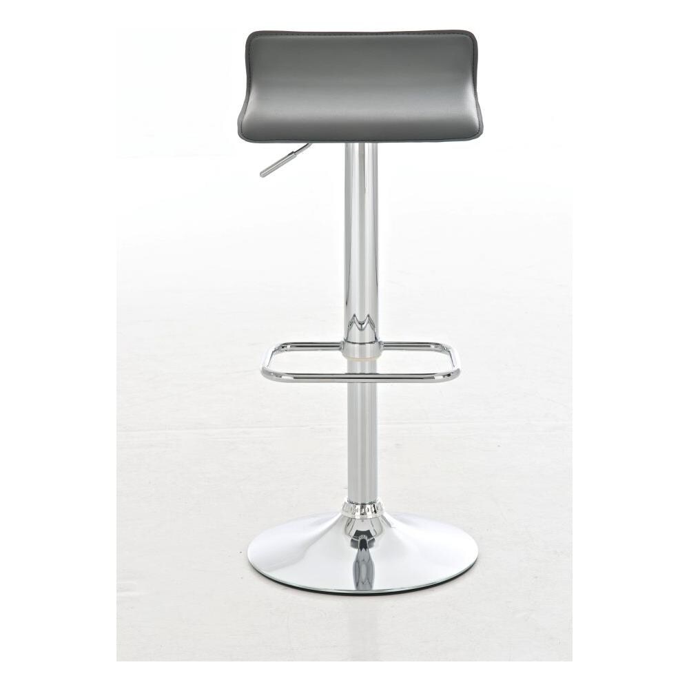 Sgabello Bar Dyn Imbottito In Similpelle I Sedia Bancone Regolabile 60-78 CM I Sgabello Alto Girevole 360° Con Schienale Accennato E Poggiapiedi Grigio - Foto 2