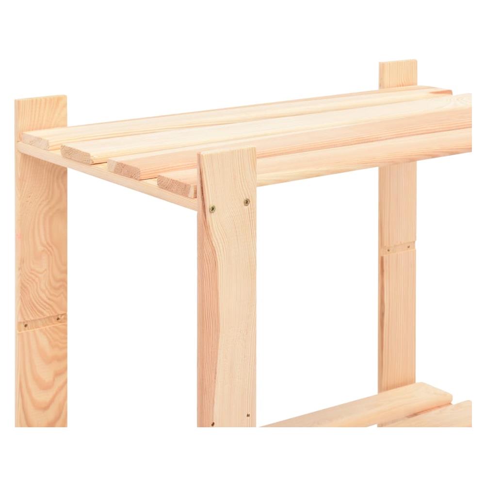 Scaffale A 3 Livelli 60x38x90 Cm In Massello Di Pino Fsc 150 Kg - Foto 7