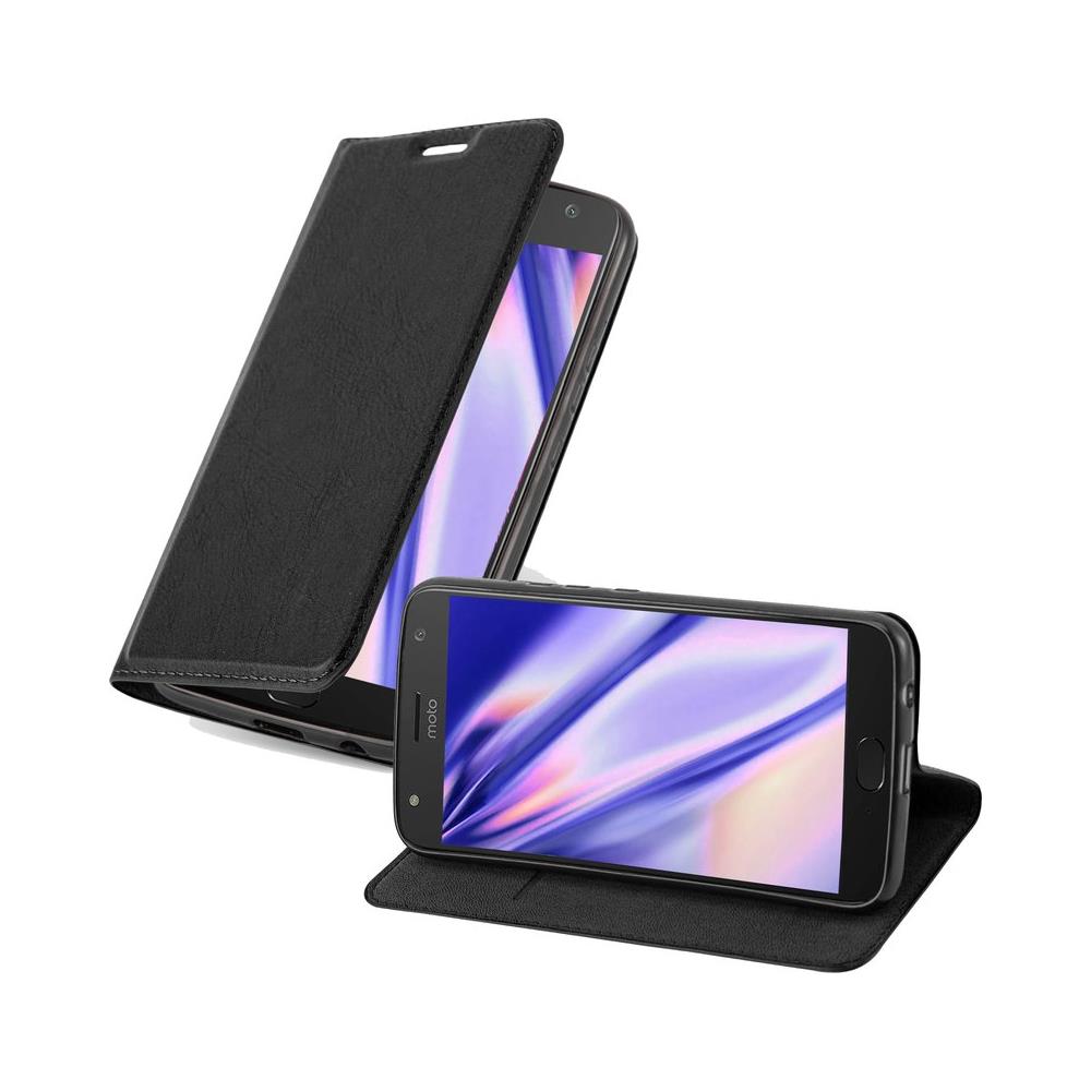 Custodia Compatibile Con Motorola Moto X2 In Nero Di Notte - Coperchio Protettiva Con Chiusura Magnetica, Funzione Stand E Tasca Per Le Carte - Foto 1