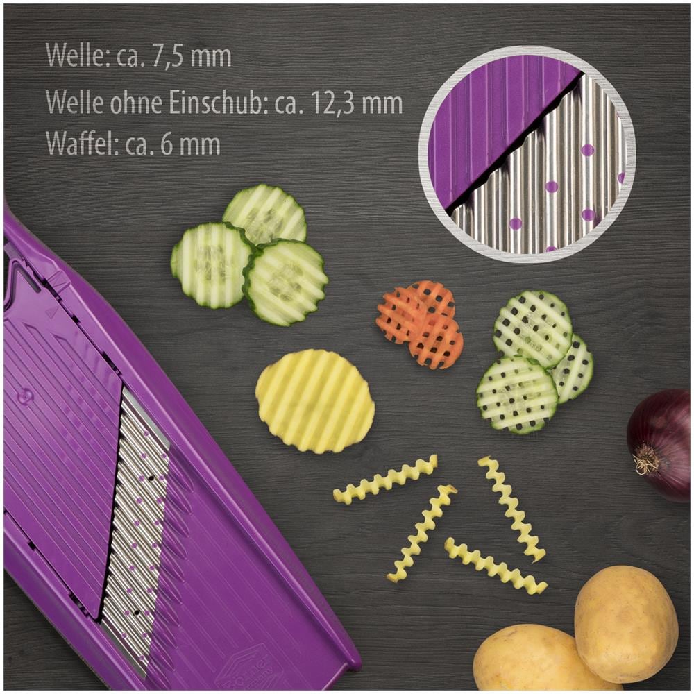 Tagliaverdure Wave-Waffle PowerLine - Tagliapasta Wave senza taglierina Tagliaverdure Tagliaverdure Tagliaverdure | viola - Foto 2
