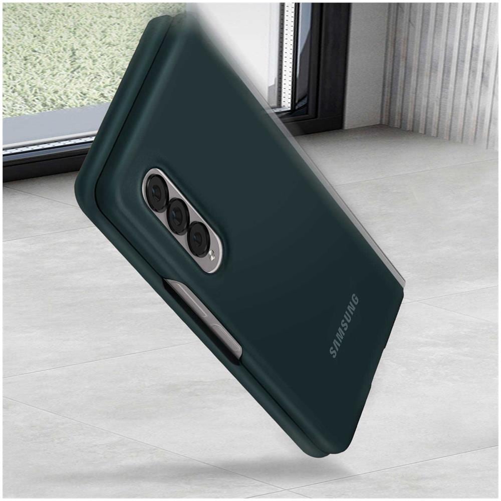 Cover Pieghevole Galaxy Z Fold 3 Originale Silicone Cover Verde - Foto 2