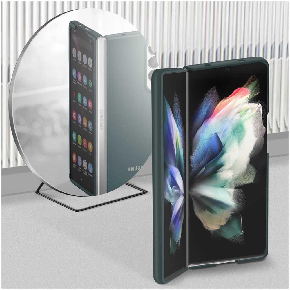 Cover Pieghevole Galaxy Z Fold 3 Originale Silicone Cover Verde - Foto 5