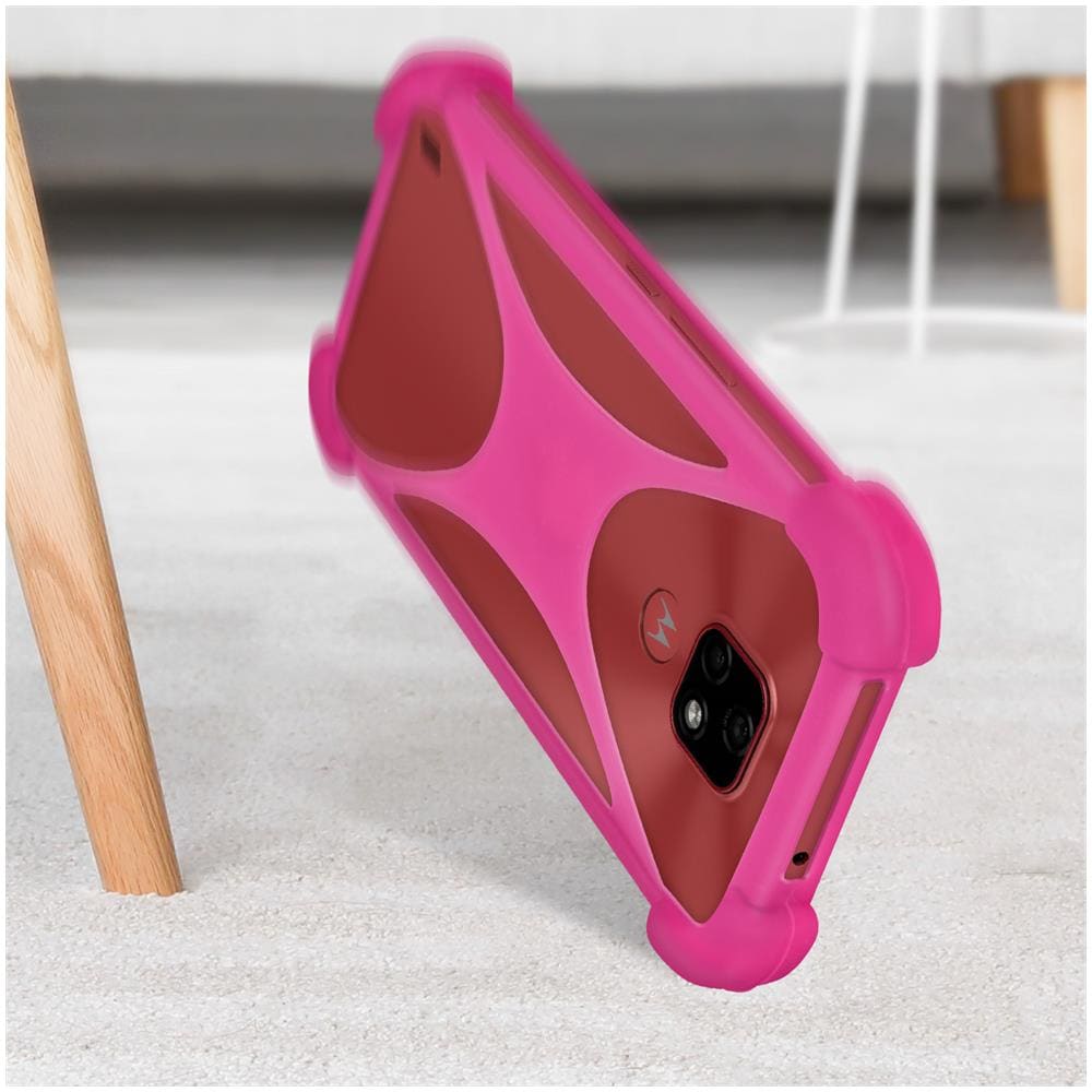 Cover Smartphone Fino A 6,7 Pollici Universale Gel Di Silicone Espandibile Rosa - Foto 5