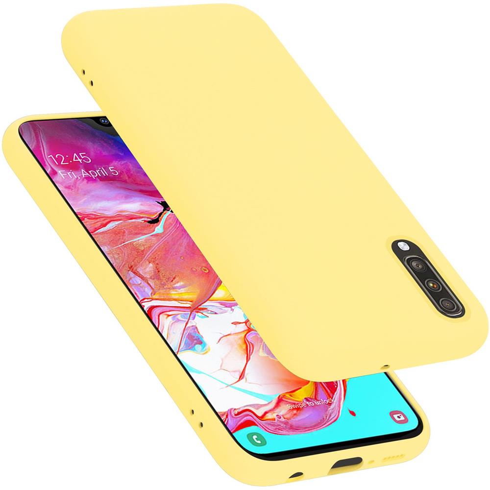 Custodia Compatibile Con Samsung Galaxy A70 / A70s In Liquid Giallo - Coperchio Protettivo In Silicone Tpu Flessibile - Foto 1