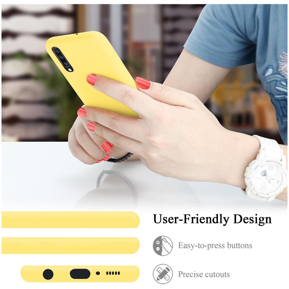 Custodia Compatibile Con Samsung Galaxy A70 / A70s In Liquid Giallo - Coperchio Protettivo In Silicone Tpu Flessibile - Foto 6
