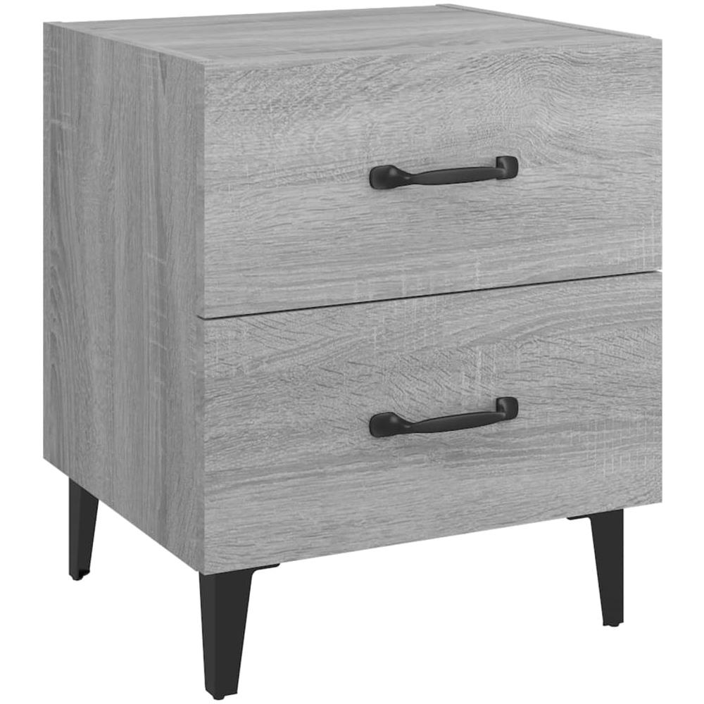 Comodino Grigio Sonoma 40x35x47,5 Cm - Foto 1