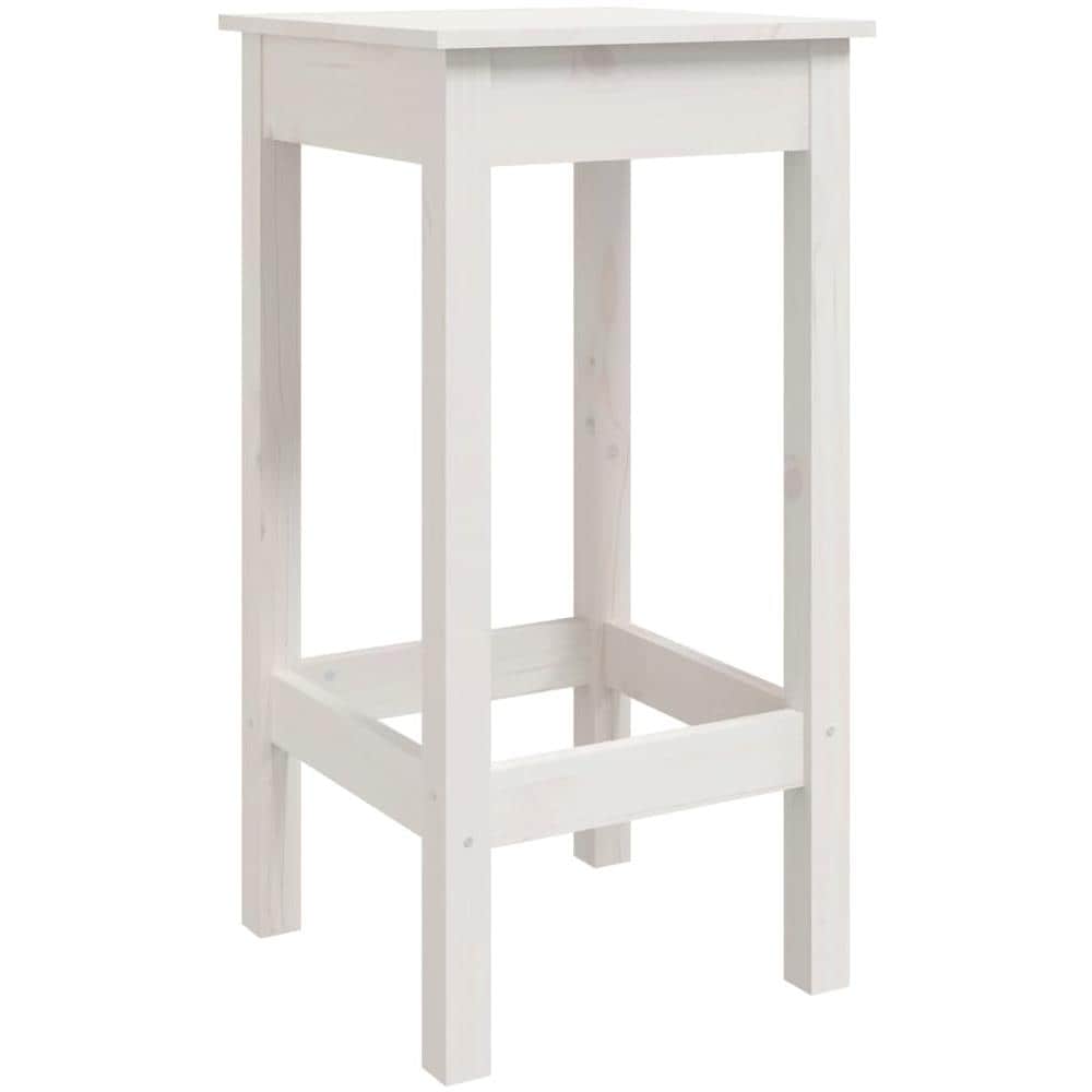 Sgabelli da Bar 2 pz Bianchi 40x40x78 cm Legno Massello di Pino - Foto 5