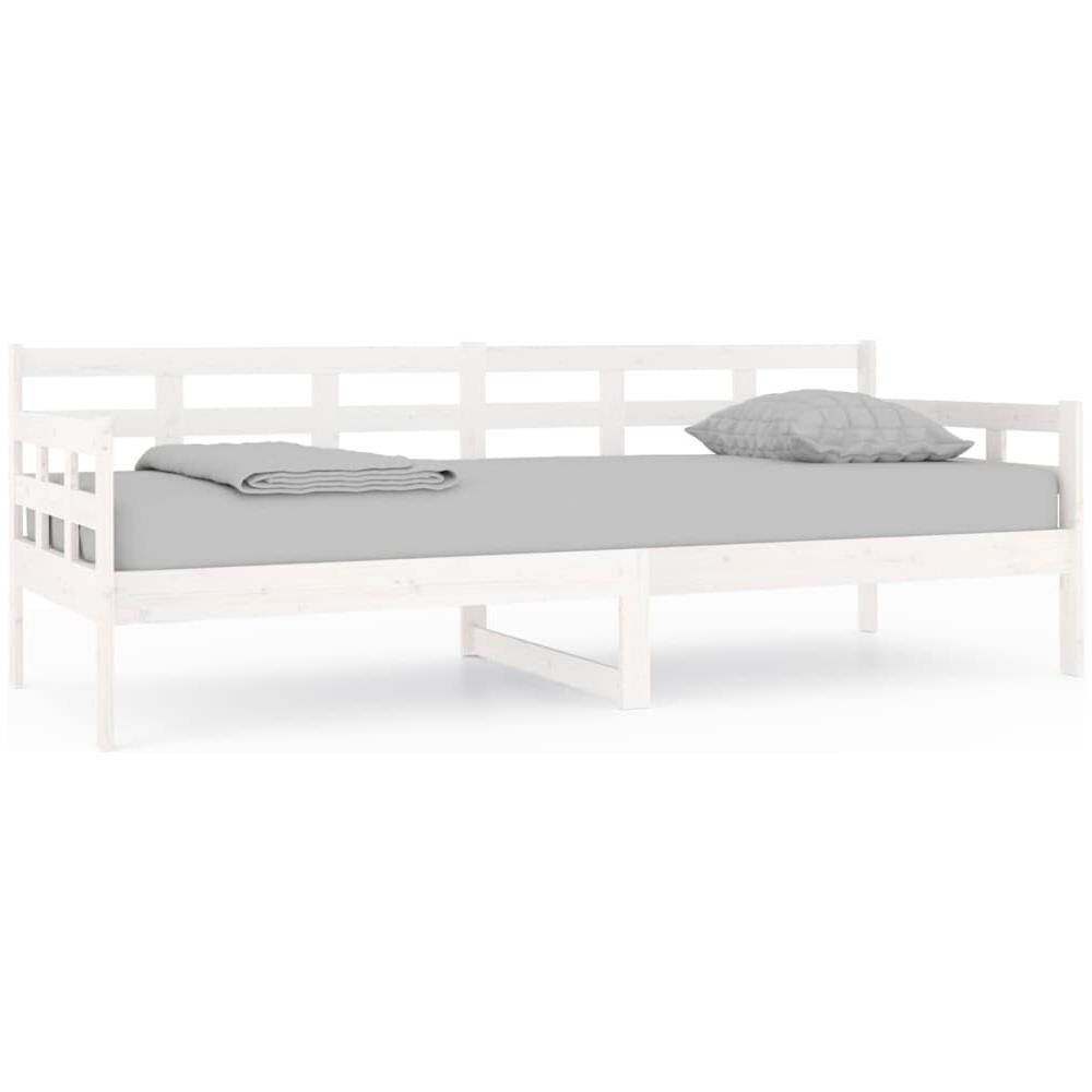 Dormeuse Bianca In Legno Massello Di Pino 80x200 Cm - Foto 2