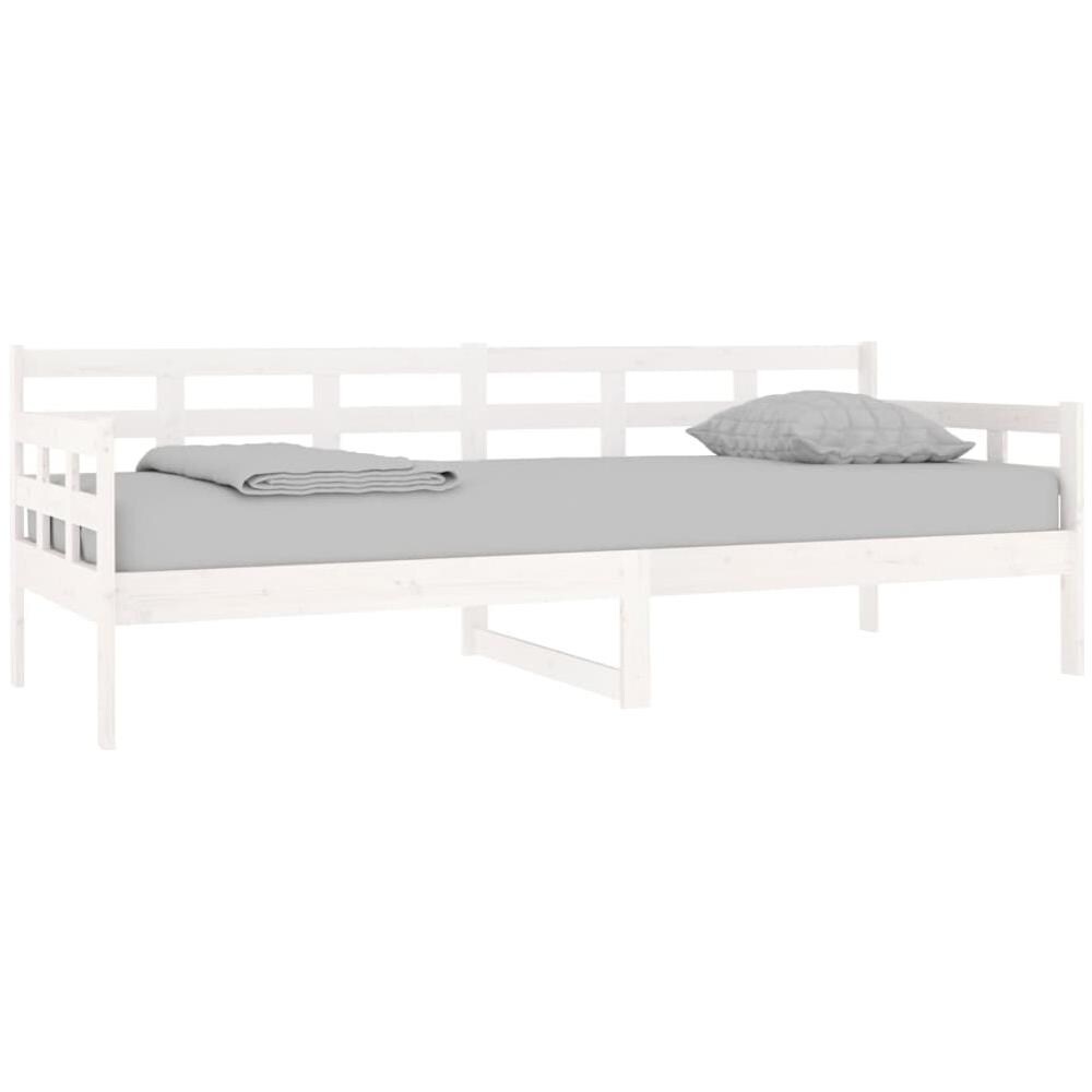 Dormeuse Bianca In Legno Massello Di Pino 80x200 Cm - Foto 3