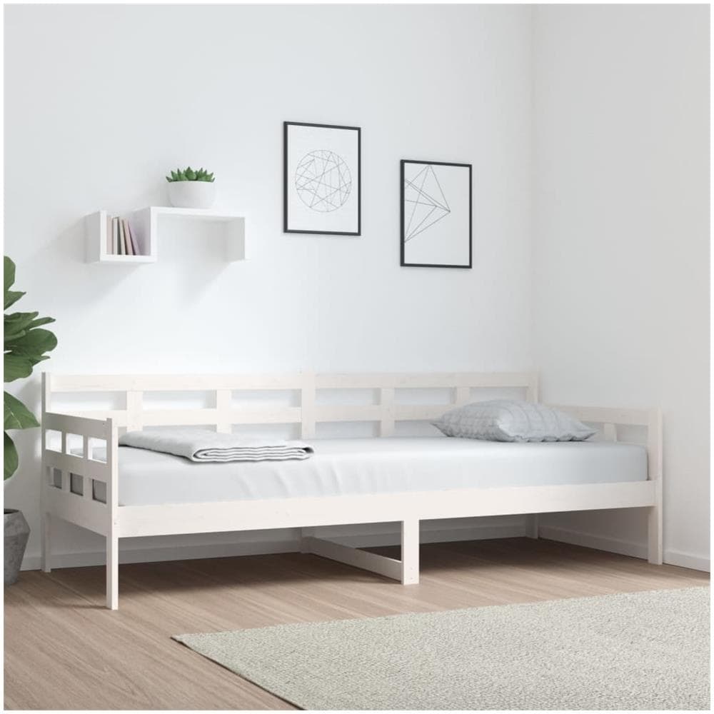 Dormeuse Bianca In Legno Massello Di Pino 80x200 Cm - Foto 1