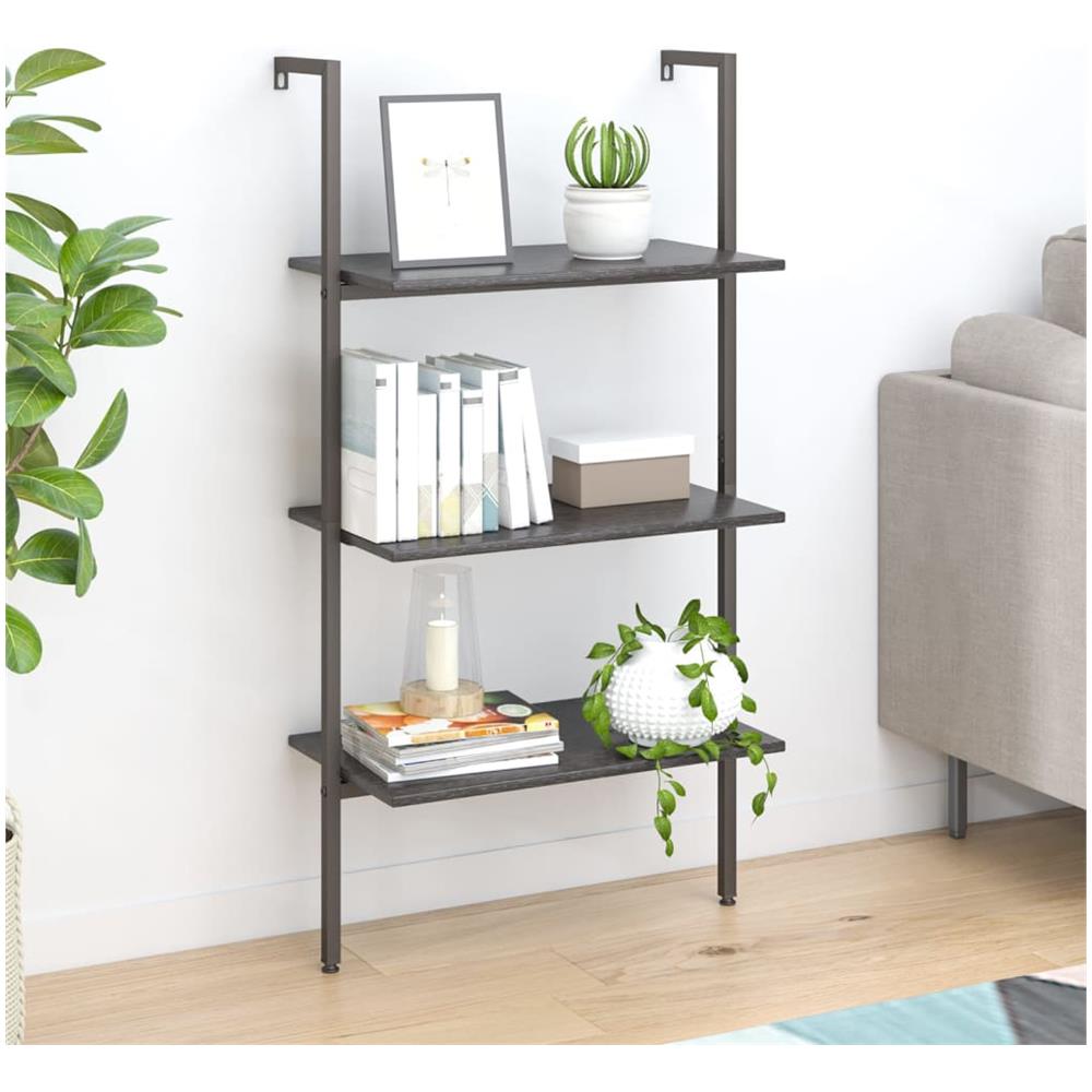 Scaffale Pendente A 3 Livelli Nero 64x35x120,5 Cm - Foto 1