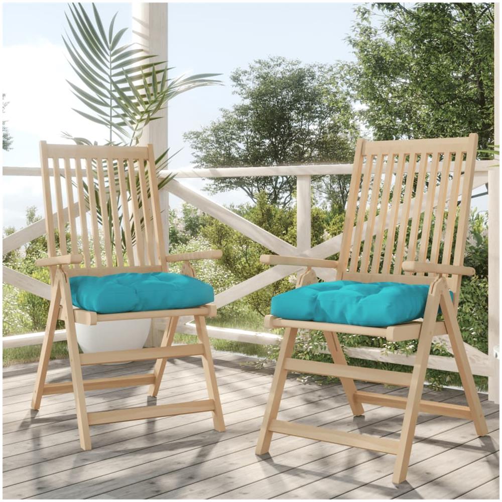 Cuscino Per Divano Pallet Turchese 60x60x12 Cm Tessuto - Foto 1