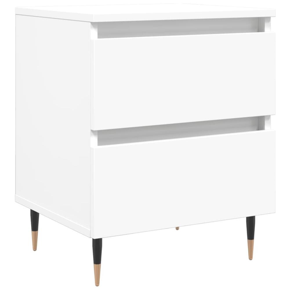 Comodino Bianco 40x35x50 Cm In Legno Multistrato - Foto 2