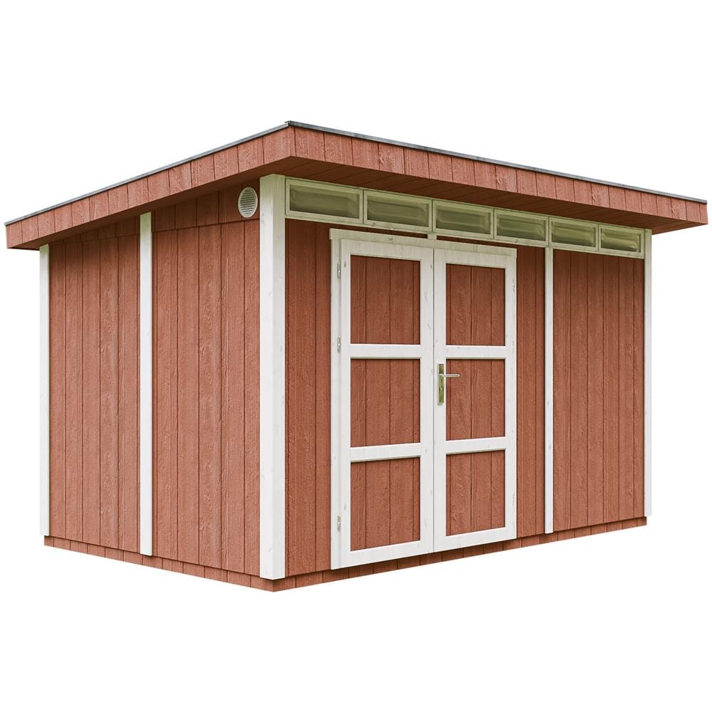 Casetta da giardino con pannelli in legno Lp Smartside 8,7 m² con pavimento e piastrelle bituminose - L161 x 294 x 239 cm - M904a - Rosso sequoia - Foto 1