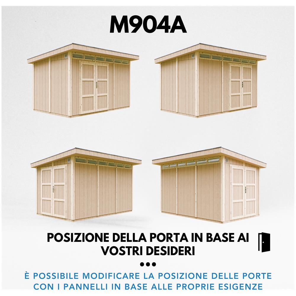 Casetta da giardino con pannelli in legno Lp Smartside 8,7 m² con pavimento e piastrelle bituminose - L161 x 294 x 239 cm - M904a - Rosso sequoia - Foto 7