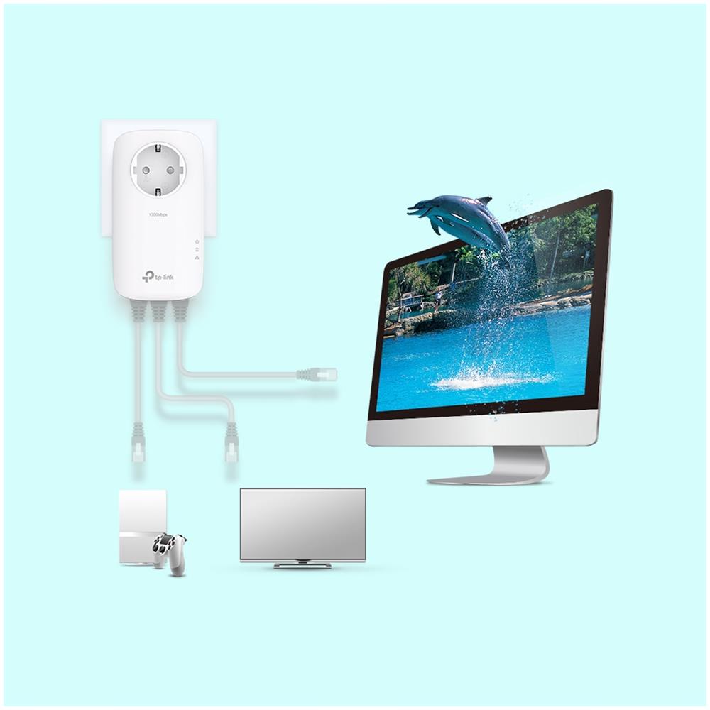 TL-PA8033P KIT adattatore di rete PowerLine 1300 Mbit /s Collegamento ethernet LAN Bianco 2 pz - Foto 3