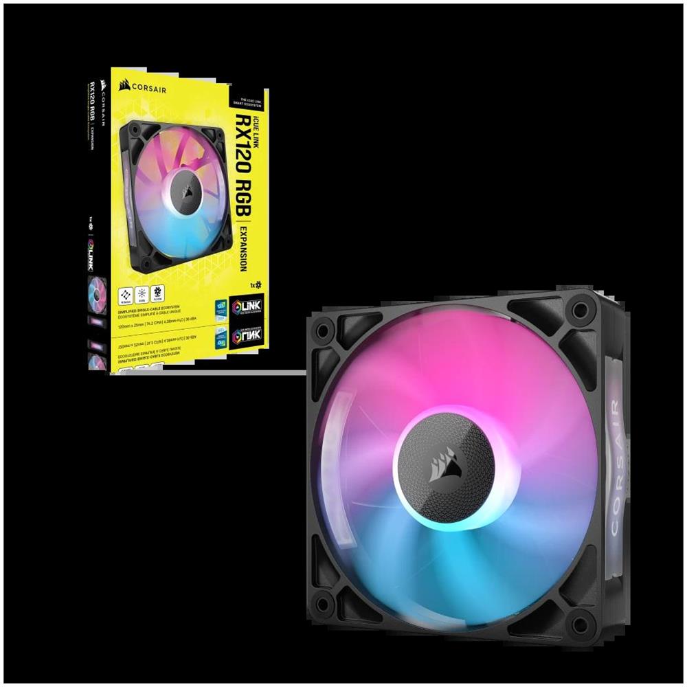 iCUE LINK RX120 RGB Case per computer Ventilatore 12 cm Nero 1 pz - Foto 2