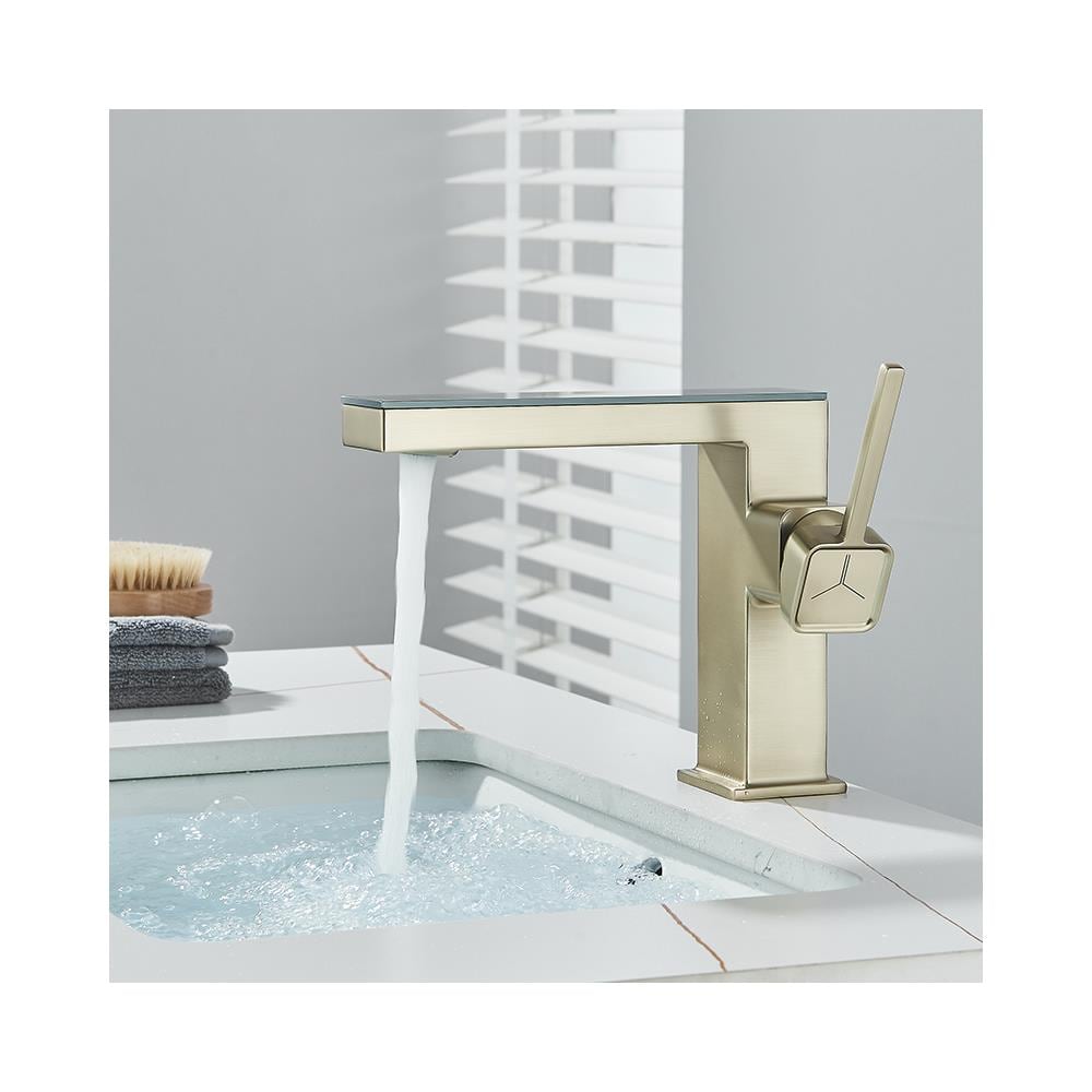 Rubinetto per lavabo da bagno, Blackswan, tipo M343, modello oro opaco, con display digitale, dimensioni 20,3 cm - Foto 4