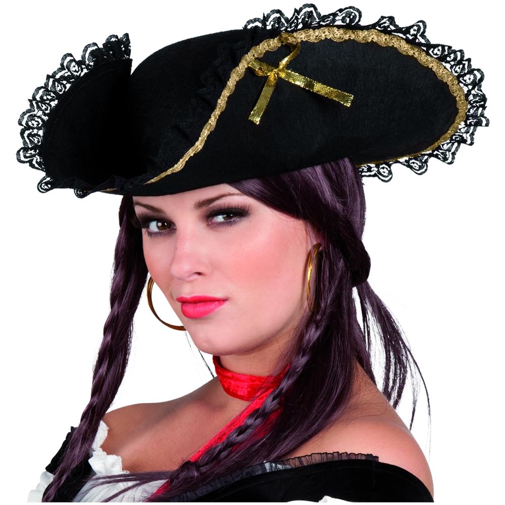 Cappello Da Pirata Bordato In Pizzo Taglia Unica - Foto 1