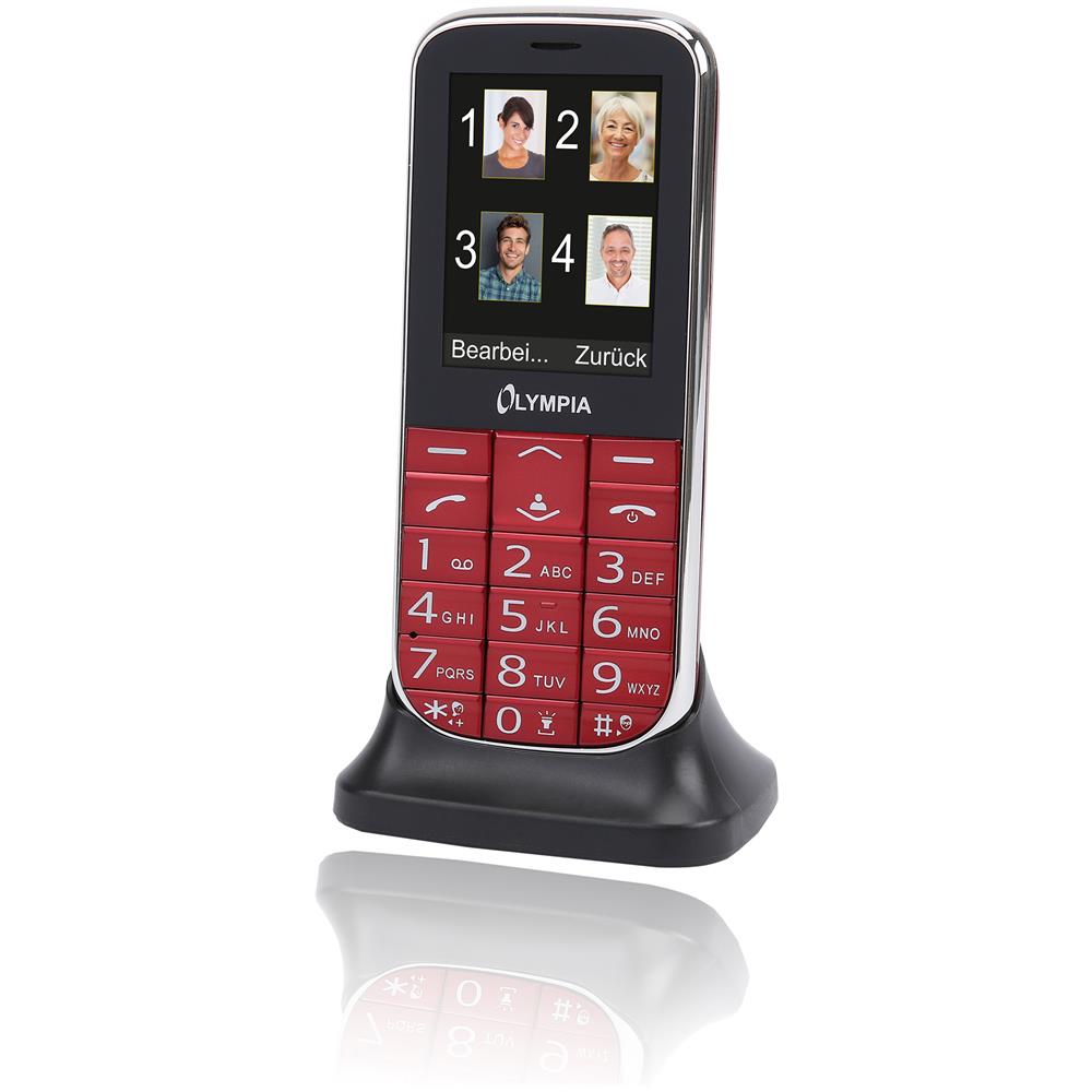 Joy Senior Phone Display 2.4" con Tasti Grandi + Tasto SOS Bluetooth Colore Rosso - Europa - Foto 1