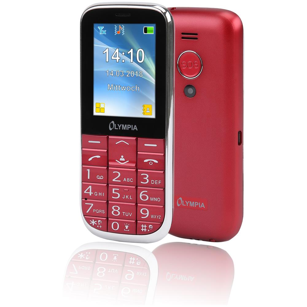 Joy Senior Phone Display 2.4" con Tasti Grandi + Tasto SOS Bluetooth Colore Rosso - Europa - Foto 3
