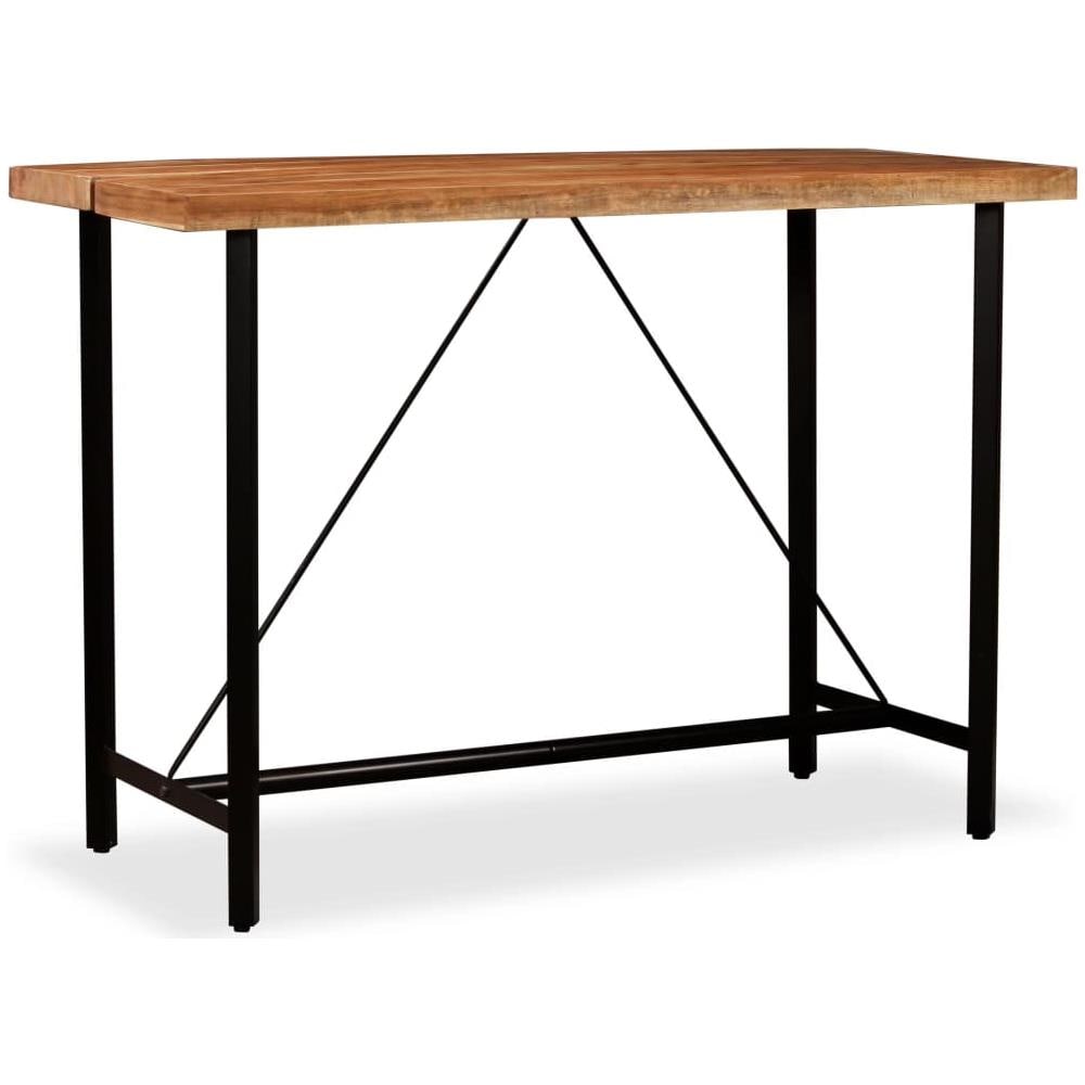 Tavolino da Bar in Legno Massello di Acacia 150x70x107 cm - Foto 1
