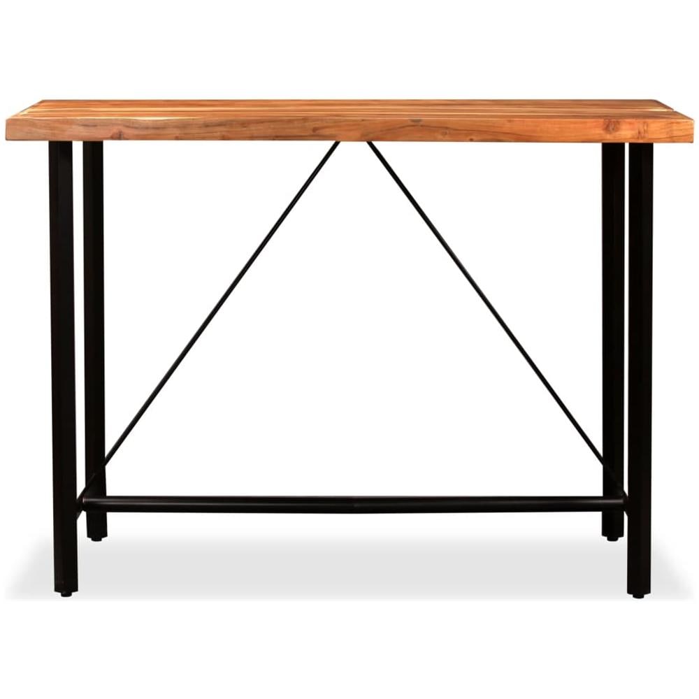 Tavolino da Bar in Legno Massello di Acacia 150x70x107 cm - Foto 2