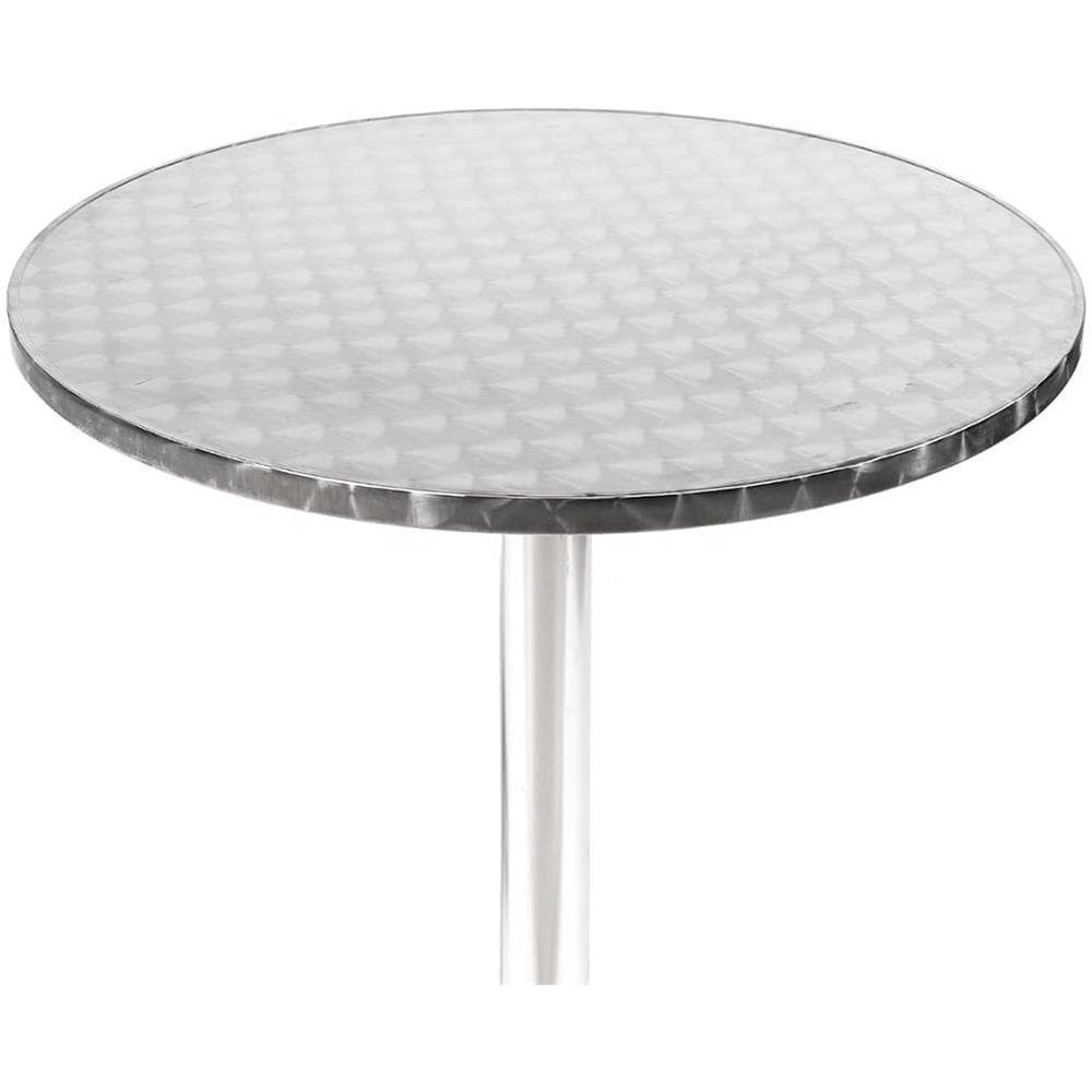 Darcus - Tavolo Rotondo A Colonna Acciaio E Alluminio Waterproof Tondo - Foto 3