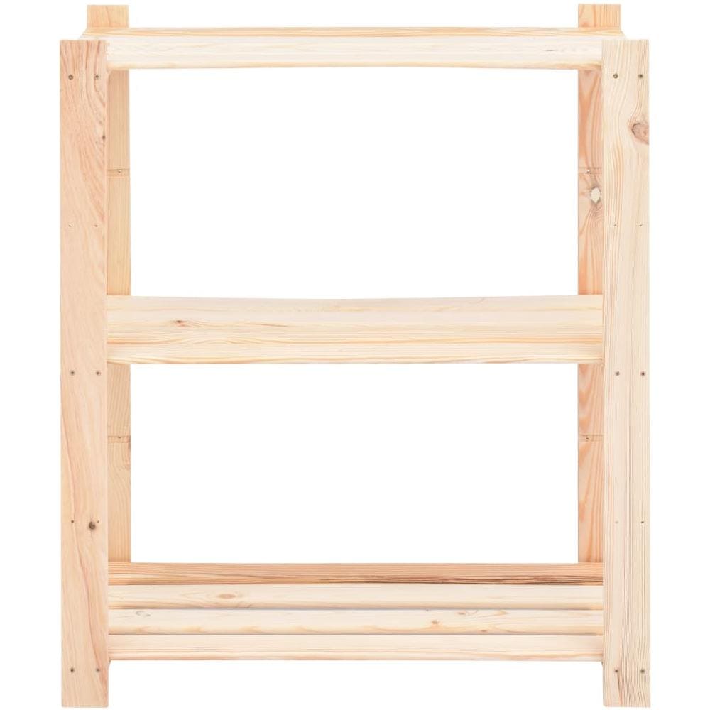 Scaffale A 3 Livelli 80x38x90 Cm In Massello Di Pino Fsc 150 Kg - Foto 2