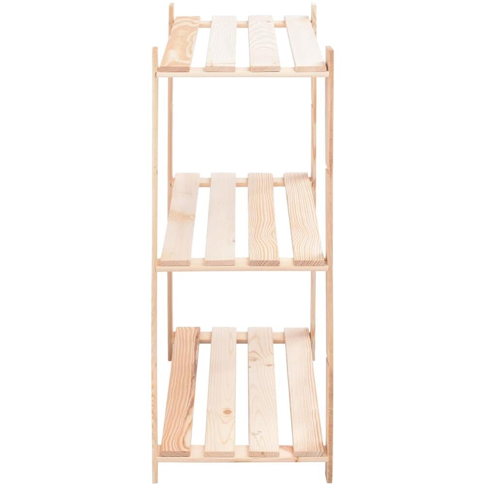 Scaffale A 3 Livelli 80x38x90 Cm In Massello Di Pino Fsc 150 Kg - Foto 7