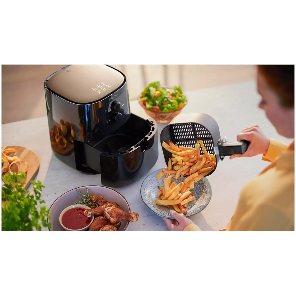 Friggitrice ad Aria Calda HD9200/90 Essential Airfryer Capacità 0.8 Kg 1400 Watt Colore Nero - Foto 3
