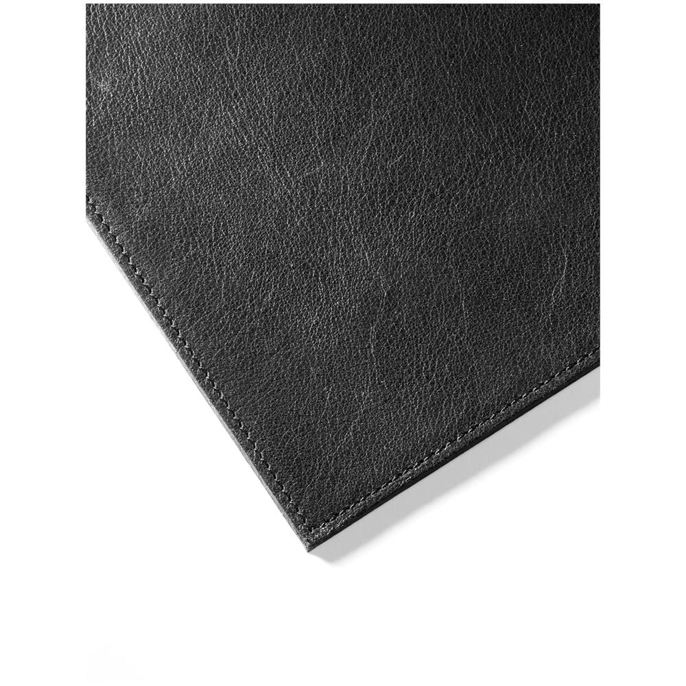 730501 - Sottomano In Pelle, Cucitura Decorativa, Fatto A Mano, Antiscivolo, Rivestimento Tessuto-non-tessuto, 650x450 Mm, Nero - Foto 4