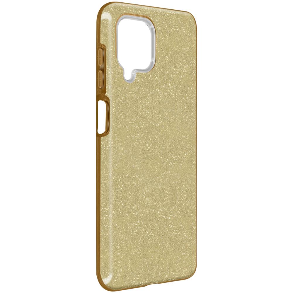 Cover Semirigida Samsung Galaxy A12 In Silicone Con Paillettes Oro - Foto 1