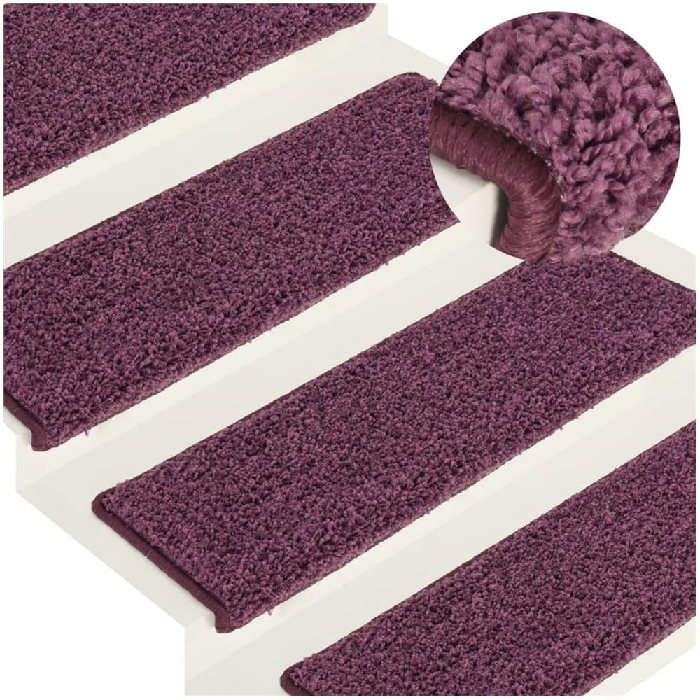 Tappetini Per Scale 15 Pz 65x25 Cm Viola Scuro - Foto 1