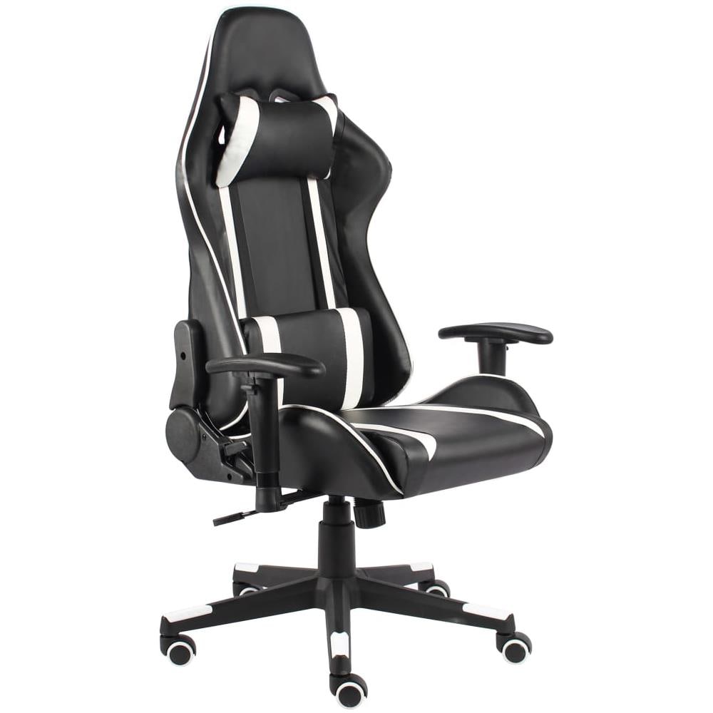 Sedia da Gaming Girevole Bianca in PVC - Foto 1