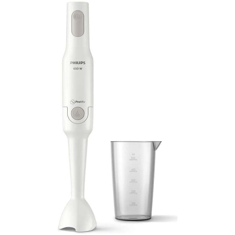 Frullatore ad Immersione Promix con Recipiente da 0.5 L Potenza 650 Watt Colore Bianco - Foto 1