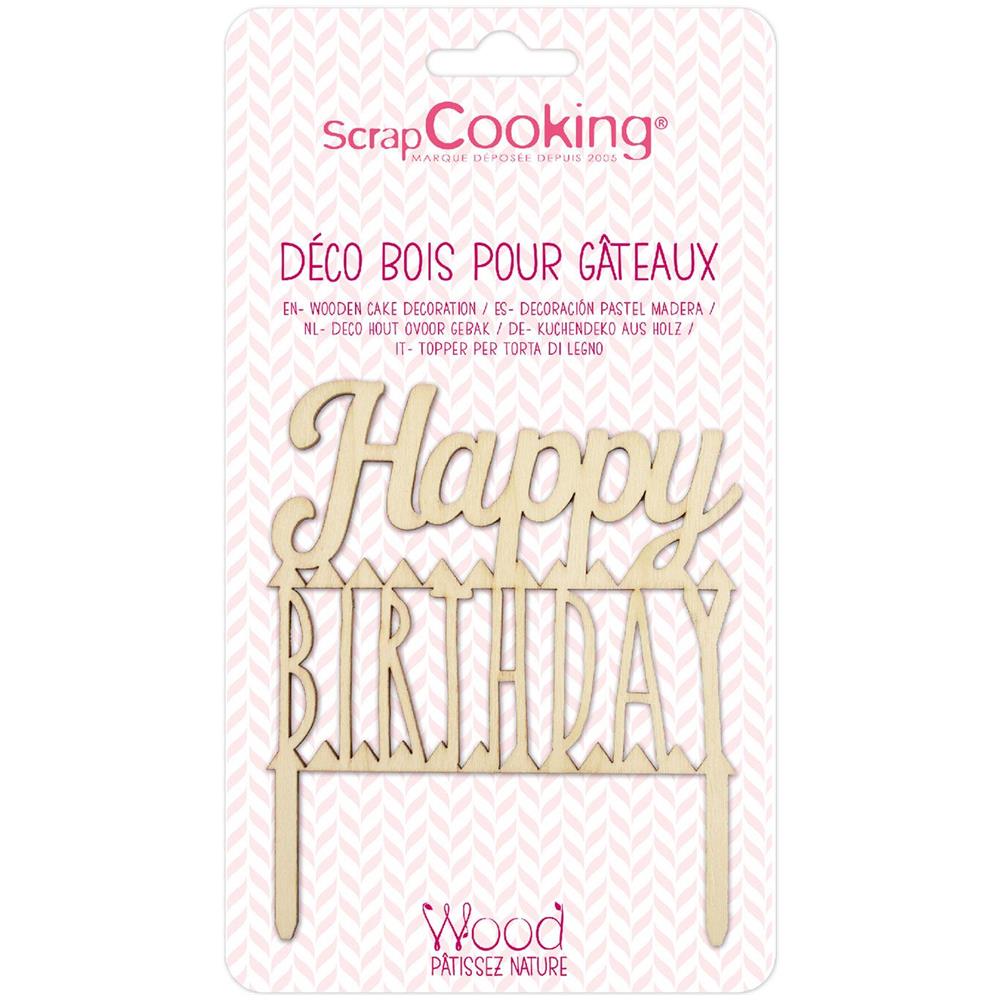 Topper Per Torta In Legno - Buon Compleanno - Foto 2