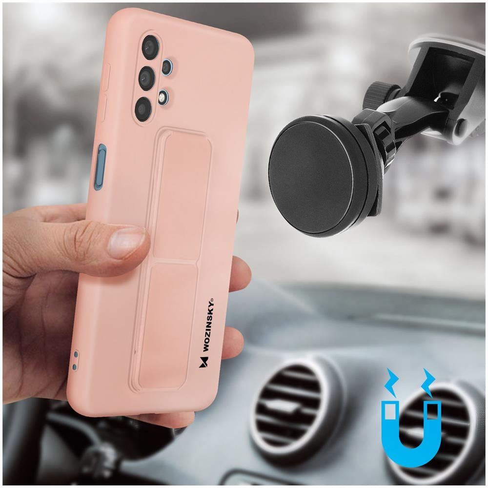 Cover Per Samsung Galaxy A32 5g Cavalletto Pieghevole Magnetico Wozinsky Rosa - Foto 2