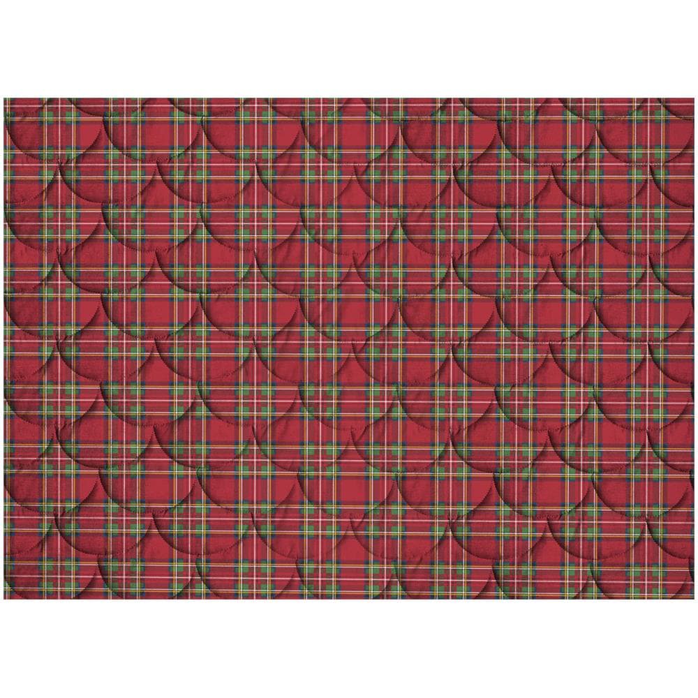 Trapunta Piumone Invernale Linea Pensieri Delicati Disegno Tartan Scozzese Matrimoniale Rosso - Foto 2