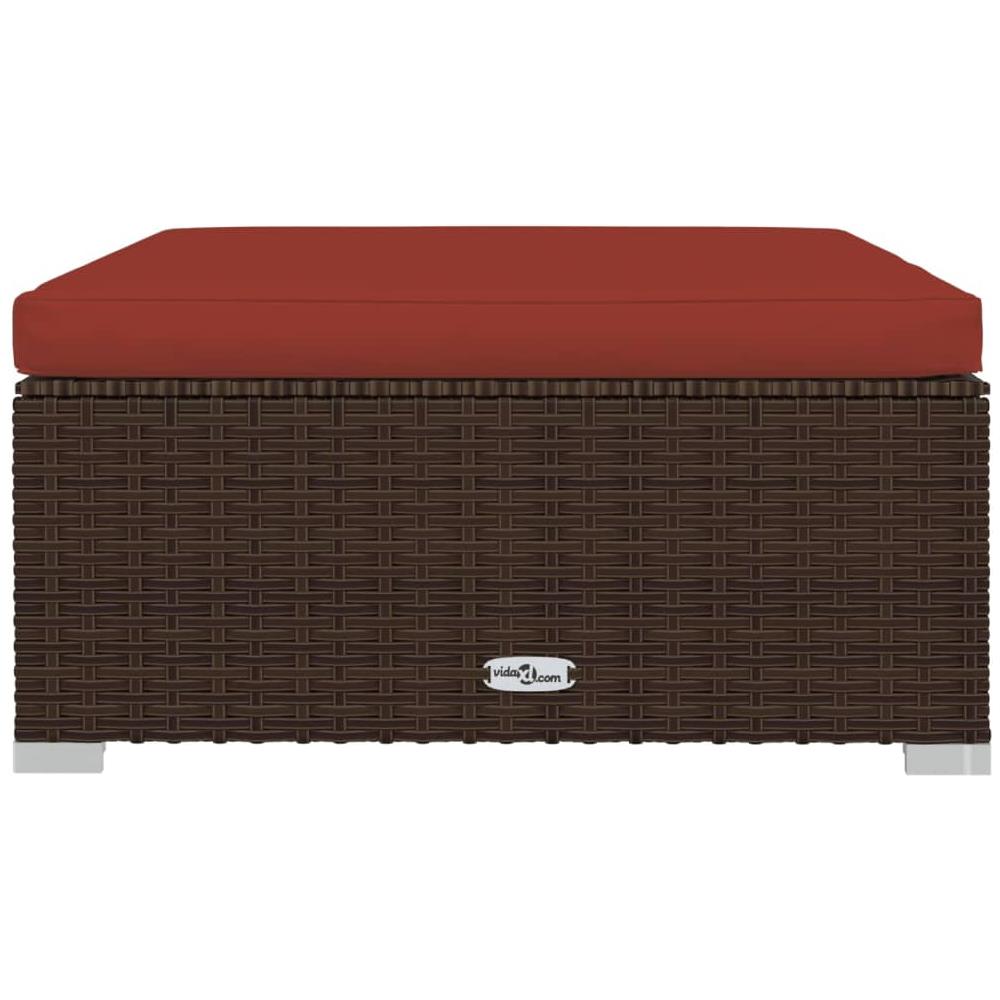 Set Divani Da Giardino 8 Pz Con Cuscini In Polyrattan Marrone - Foto 2