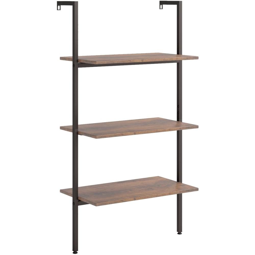 Scaffale Pendente 3 Livelli Marrone Scuro E Nero 64x35x120,5 Cm - Foto 2