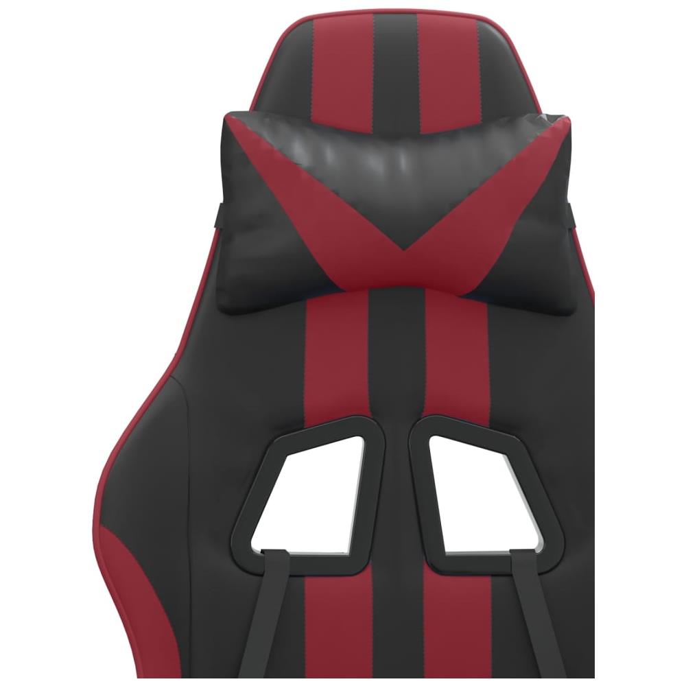 Sedia Da Gaming Girevole Nero E Rosso Vino In Similpelle - Foto 11
