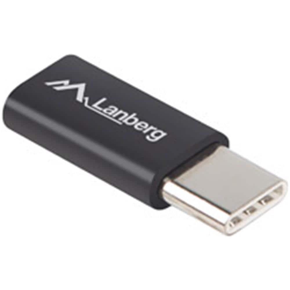 Adattatore Lanberg Microusb-b Femmina A Usb Tipo C 2.0 Maschio Nero - Foto 2