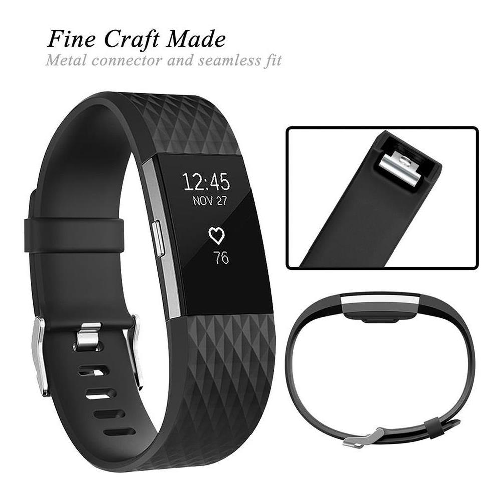 Bracciale Fitbit Charge 2 In Silicone Nero (l) - Foto 2
