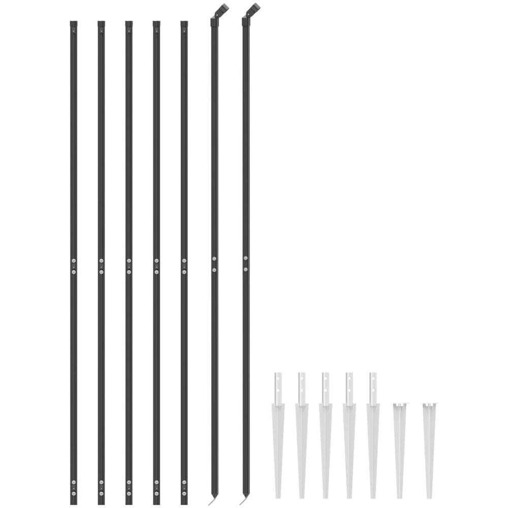 Recinzione Metallica Con Picchetti Ancoraggio Antracite 1,8x10m - Foto 3