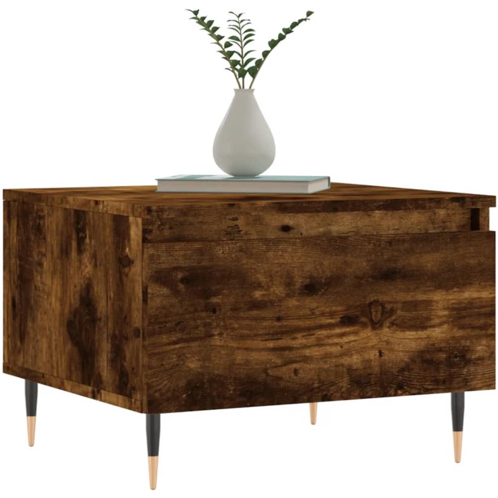 Tavolini Salotto 2pz Rovere Fumo 50x46x35 Cm Legno Multistrato - Foto 3