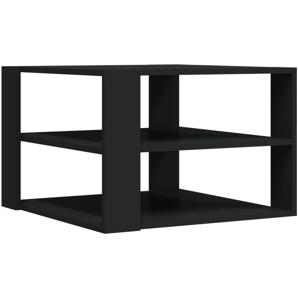 Tavolino Da Salotto Nero 59,5x59,5x40 Cm In Legno Multistrato - Foto 2