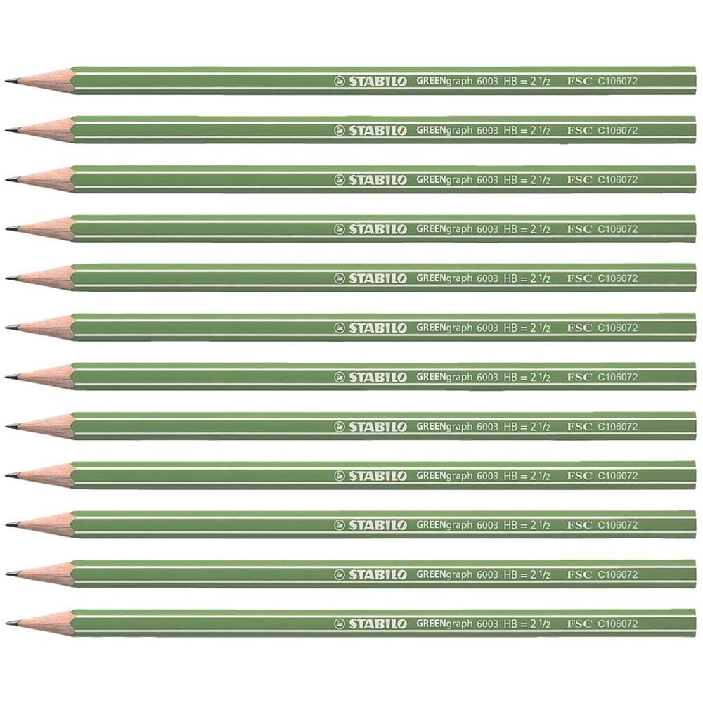GREENgraph - Matita in Grafite Ecosostenibile - certificata FSC - Confezione da 12 - Gradazione HB - Foto 1
