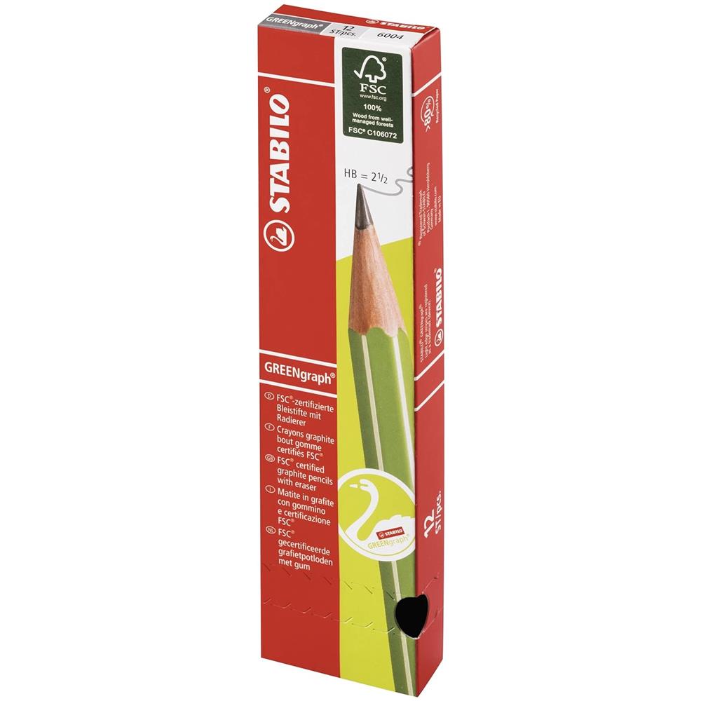 GREENgraph - Matita in Grafite Ecosostenibile - certificata FSC - Confezione da 12 - Gradazione HB - Foto 7